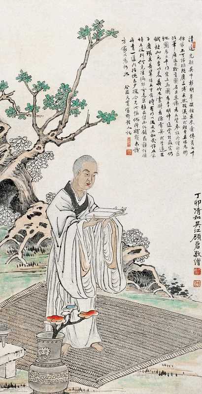 顾嵒 1927年作 佛像 立轴
